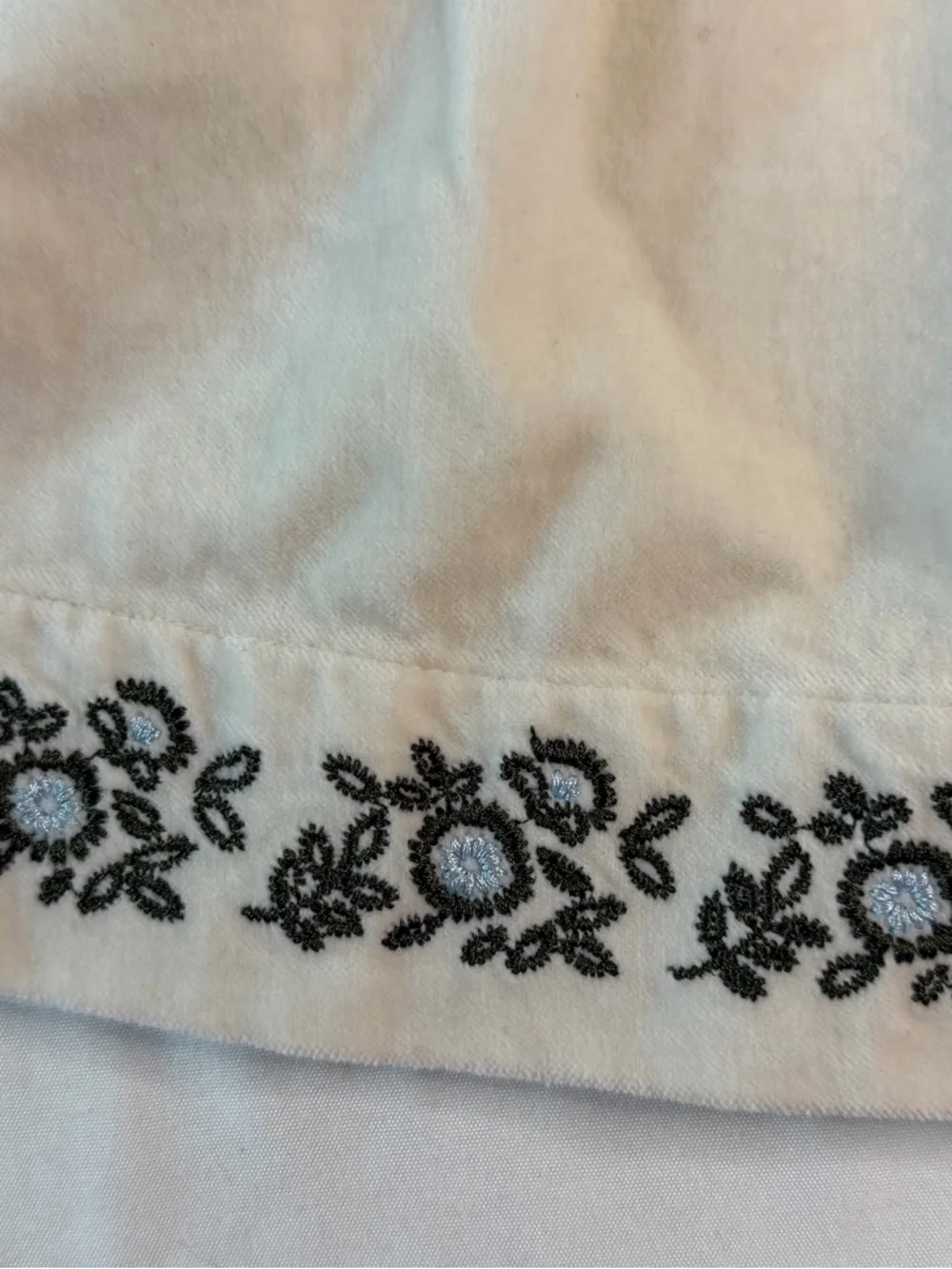 Vintage 90s Old Navy Baby Girl‎ Dress 6-12M Ivory Embroidered Hem Sleeveless